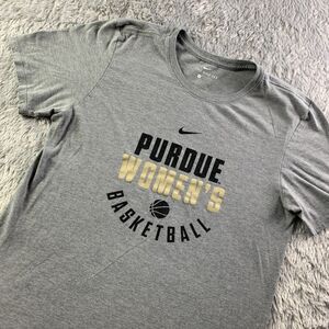 Purdue Boilermakers Shirt Adult Small Gray Black Gold Basketball Nike Athletic